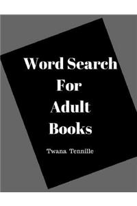 Word Search For Adult Books
