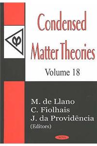 Condensed Matter Theories, Volume 18