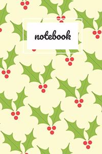 Holly & berries notebook