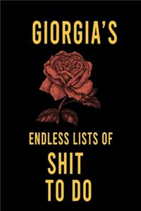 Giorgia's Endless Lists of Shit to do