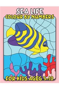 Sea Life Color By Number for Kids Ages 5-10