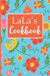 Lala's Cookbook: Create Your Own Recipe Book, Empty Blank Lined Journal for Sharing Your Favorite Recipes, Personalized Gift, Tropical Botanical Floral