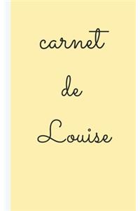 carnet de Louise carnet ligné personnalisé avec prenom pour ecrire et prise de note 2020, carnet de notes livret, agenda, répertoire, cahier, calepin