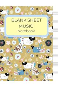 Blank Music Sheet Notebook