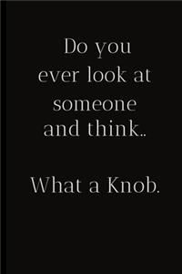 Do you ever look at someone and think..What a Knob.