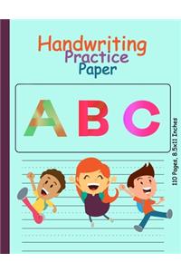 Handwriting Practice Paper-ABC kids