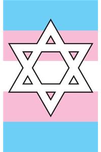 Jewish Star Transgender Pride Flag - Lined Notebook