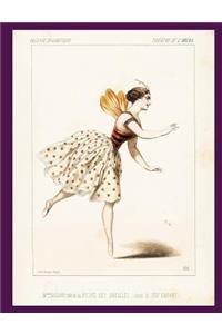 Notebook: Vintage Fairy Ballerina Blank Book - College Ruled - 100 Sheets - 200 Pages