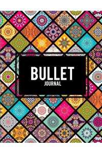 Bullet Journal: Art Mandala Design, 8.5" X 11" Dot Grid Sketchbook Journal, Daily Notebook to Write In, Dotted Journal