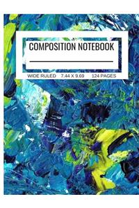 Composition Notebook Wide Ruled 7.44 x 9.69 124 Pages