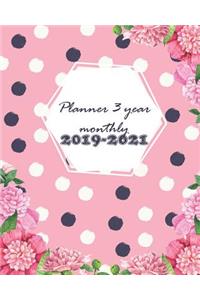 Planner 3 year monthly 2019-2021