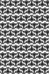 Viking Pattern - Thor Hammer Black