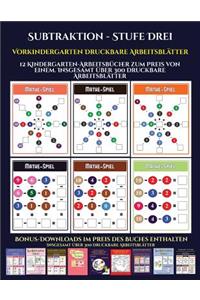 Vorkindergarten Druckbare Arbeitsblätter (Subtraktion - Stufe Drei)