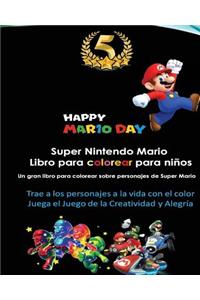 Super Nintendo Mario Libro Para Colorear Para Ni