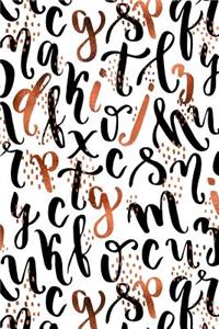 Journal Notebook Sparkly Letters Pattern 16