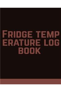 Fridge temperature log book