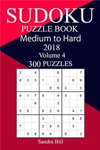 300 Medium to Hard Sudoku Puzzle Book 2018