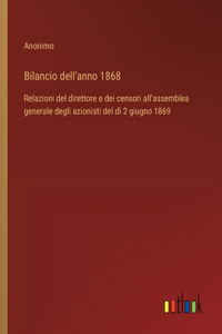 Bilancio dell'anno 1868