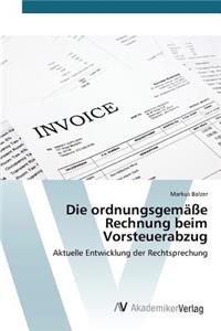 ordnungsgemäße Rechnung beim Vorsteuerabzug