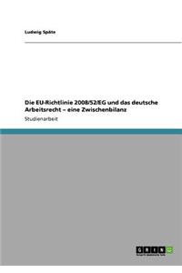 Eu-Richtlinie 2008/52/Eg Und Das Deutsche Arbeitsrecht - Eine Zwischenbilanz