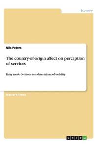 The country-of-origin affect on perception of services