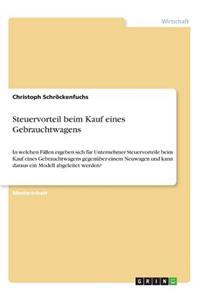 Steuervorteil beim Kauf eines Gebrauchtwagens