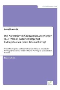Nahrung von Graugänsen Anser anser (L., 1758) im Naturschutzgebiet Riddagshausen (Stadt Braunschweig)