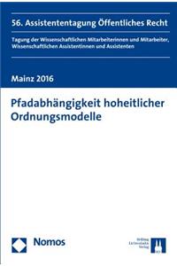 Pfadabhangigkeit Hoheitlicher Ordnungsmodelle