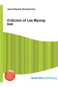 Criticism of Lee Myung-Bak
