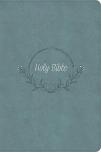 KJV Large Print Personal Size Reference Bible, Earthen Teal Suedesoft Leathertouch, Indexed