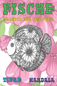 Malbuch für Senioren - Mandala - Tiere - Fische