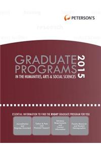 Graduate Programs in the Humanities, Arts & Social Sciences 2015