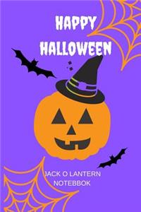 Happy Halloween Jack O Lantern Notebook