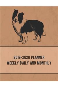 2019-2020 Planner Weekly Daily and Monthly: Border Collie Organizer for Dates From July 2019 through June 2020