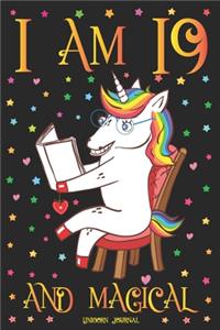 Unicorn Journal I am 19 and Magical