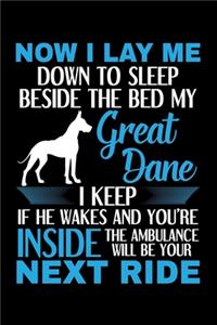 Now I Lay Me Down to Sleep Beside the Bed My Great Dane I Keep