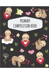 Sloth Primary Composition Book
