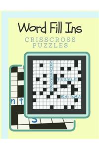 Word Fill Ins Crisscross Puzzles