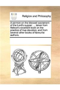 A Sermon on the Blessed Sacrament of the Lord's Supper