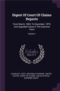 Digest of Court of Claims Reports