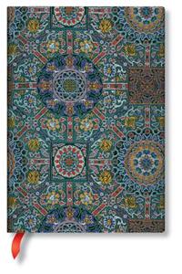 Paperblanks Padma Sacred Tibetan Textiles Hardcover MIDI Lined Elastic Band Closure 144 Pg 120 GSM