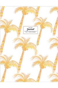Dot Grid Journal: Palm Tree Notebook, Dotted, Orange (Florida Journal)