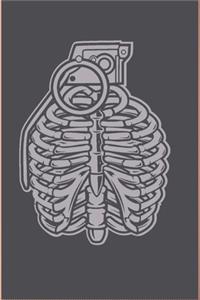 Grenade Ribcage Funny Journal, Ideal Present