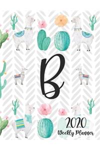 2020 Weekly Planner Monogram Letter B