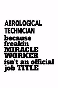 Aerological Technician Because Freakin Miracle Worker Is Not An Official Job Title