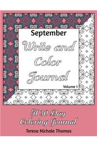 September Write and Color Journal - Volume 1