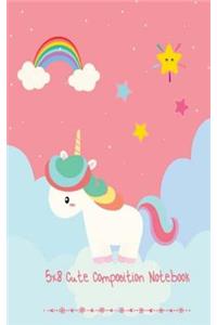 5x8 Cute Composition Notebook