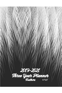 2019-2021 Feathers Three Year Planner 8.5