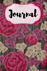 Vintage Pink Floral Journal