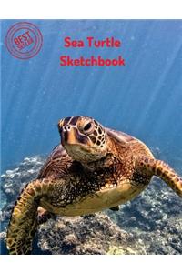 Sea Turtle Sketchbook: Blank Paper for Drawing, Doodling or Sketching 120 Large Blank Pages (8.5"x11") for Sketching, inspiring, Drawing Anything Kids Love to do and to Im